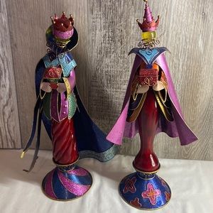 Jeweled metal royal plum  wise men from the Bombay company